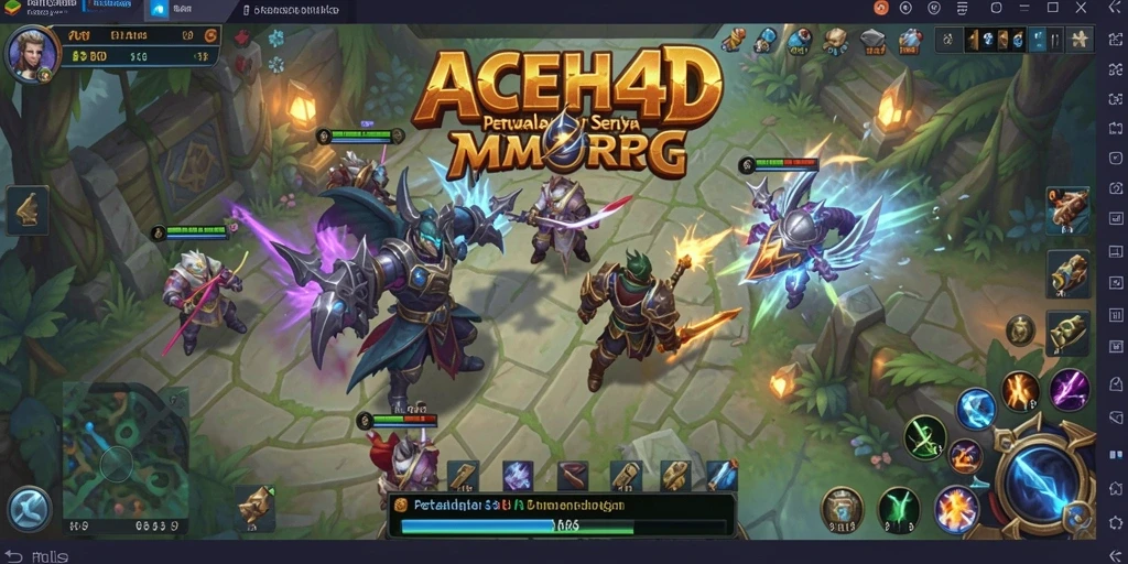 Tampilan gameplay seru dalam petualangan MMORPG ACEH4D.