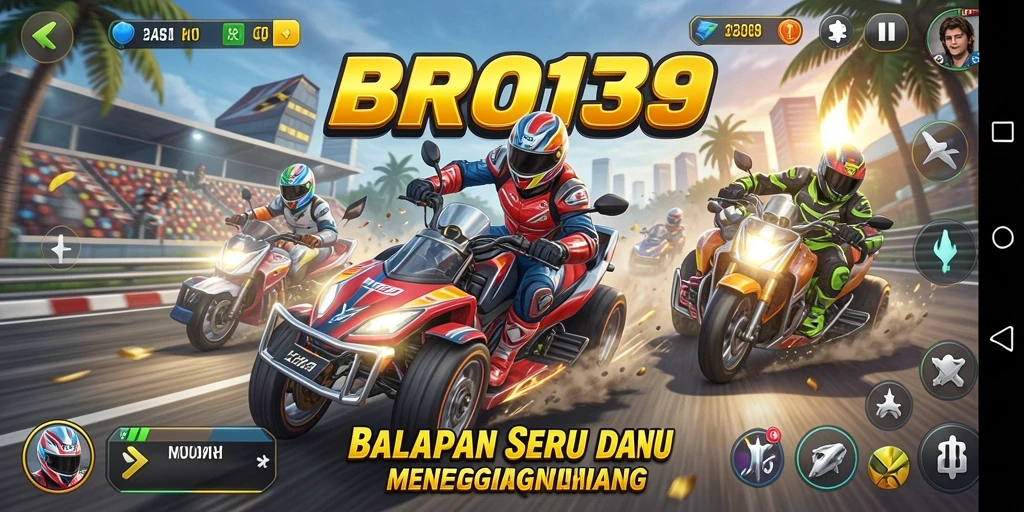 Gameplay menegangkan dalam balapan cepat dan seru.