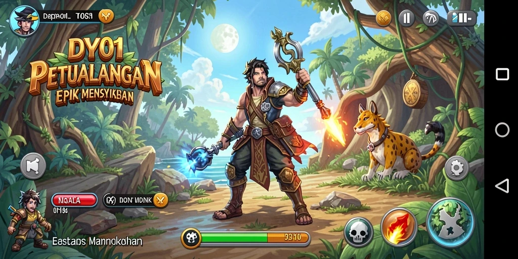 Screenshot gameplay DY01 menunjukkan aksi seru dalam petualangan.