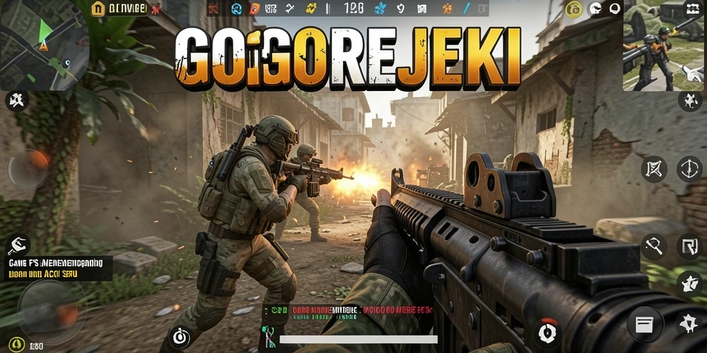 Gameplay seru dalam GOGOREJEKI dengan aksi tembak-menembak intens.
