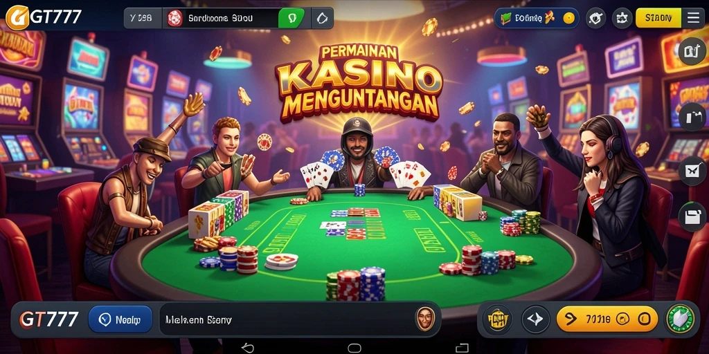 Screenshot gameplay Kasino dari GT777 yang menampilkan suasana seru.