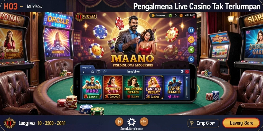 Tampilan gameplay Live Casino H03 yang menarik dan interaktif.