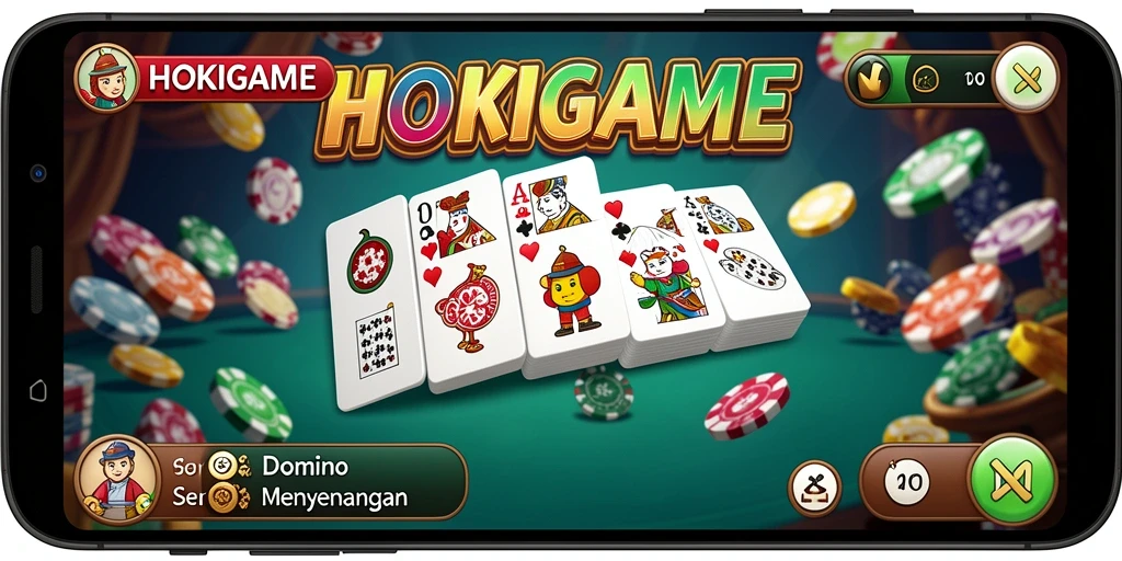 Tampilan gameplay seru HOKIGAME dengan pemain yang bersaing.