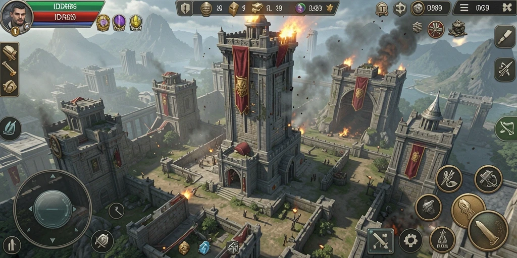 Screenshot IDR89 menampilkan menara yang siap melawan gelombang musuh.