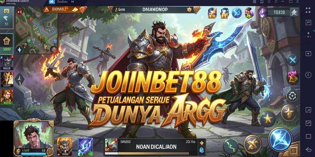 Screenshot gameplay JOINBET88 menampilkan pertarungan intens dalam dunia ARPG.