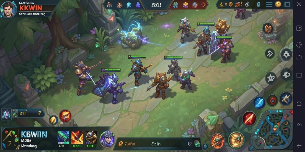 Gameplay seru dalam arena MOBA dengan karakter unik.