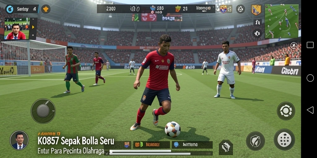Tangkapan layar gameplay KO857 yang menunjukkan aksi di lapangan.