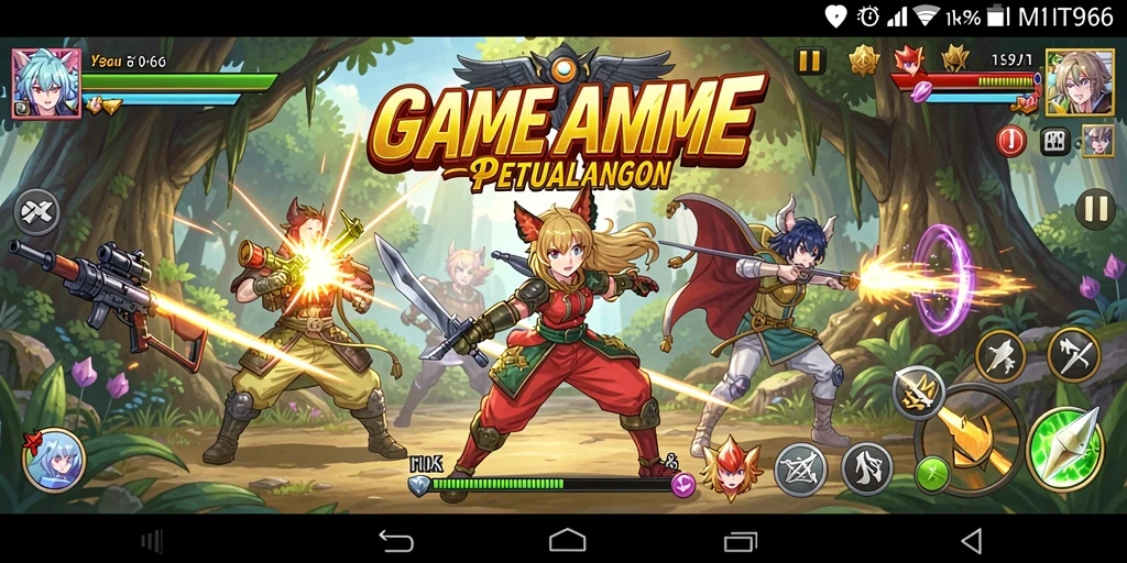 Tangkapan layar gameplay MT966 dengan karakter Anime menawan.