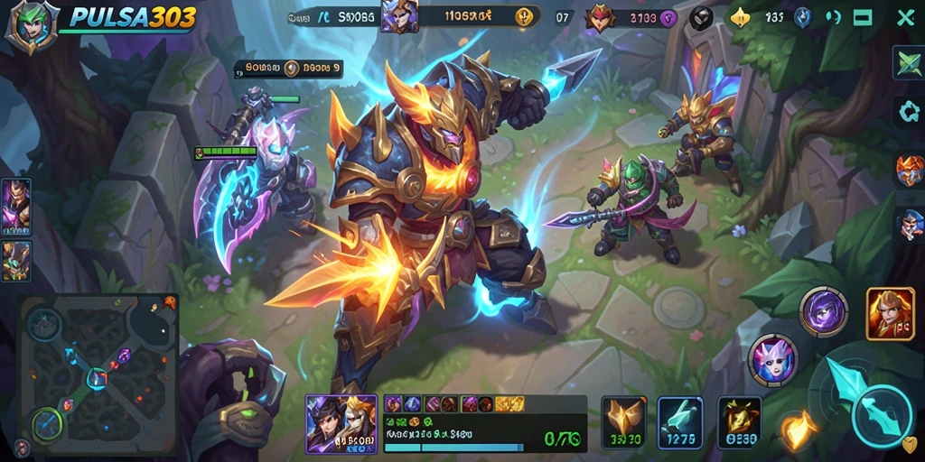 Gameplay seru PULSA303 dengan pertarungan intens antar tim.