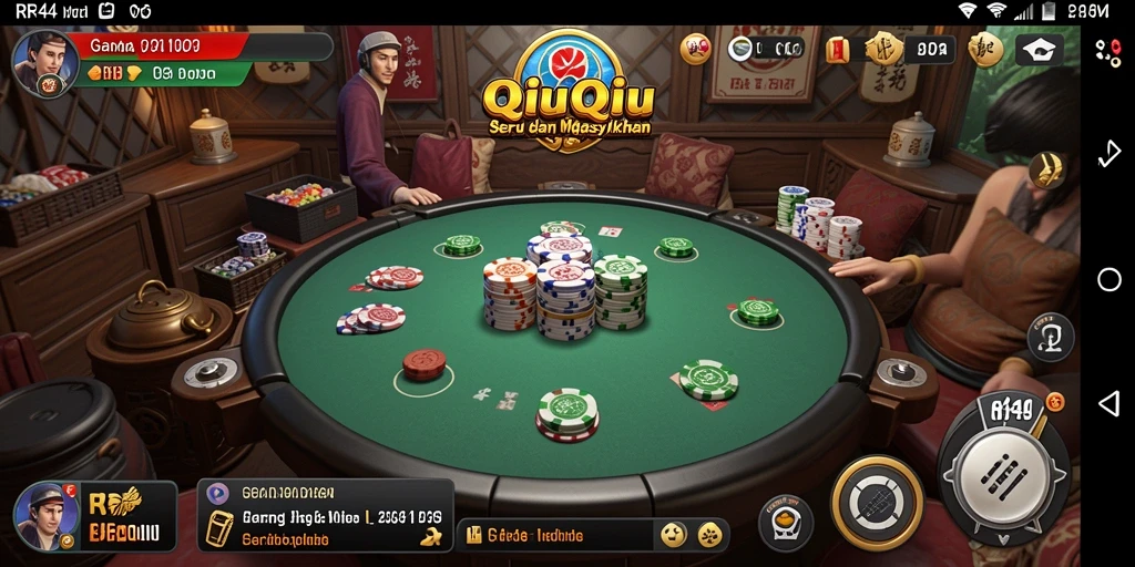 Tampilan gameplay RR44 yang menarik dan penuh aksi QiuQiu.