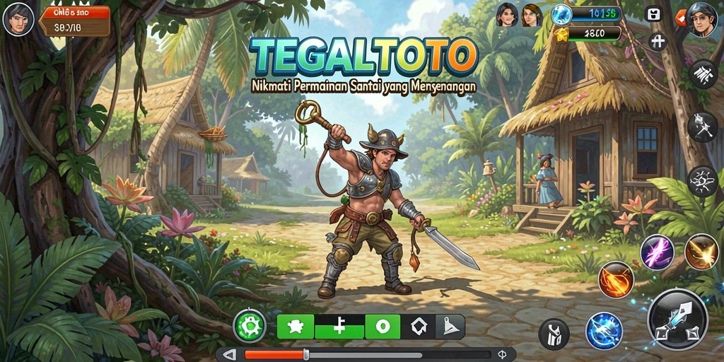 Screenshot gameplay TEGALTOTO menunjukkan suasana permainan yang ceria dan menantang.